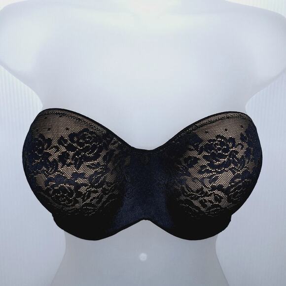 Soma Stunning Support Strapless Bra 34D Underwire Lace (no straps) - Picture 1 of 8